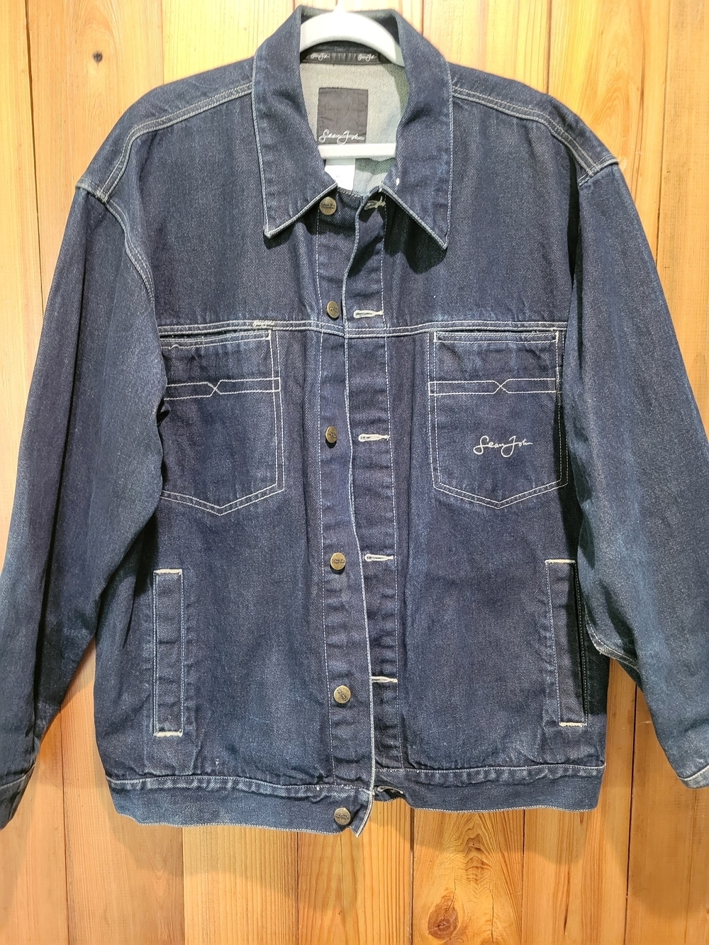 Sean John Dark Blue Denim Jacket - Picture 4 of 16